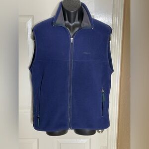 VTG Patagonia Synchilla Vest Size Large Blue Full Zip Made in USA​​​​​​​​​​​​​